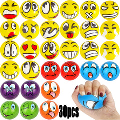 30pcs Funny Faces Foam Finger Squeeze Balls for Party Favors
