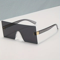 Square Oversized Sunglasses UV400 Sun Shades for Vacation