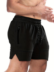 Men's Quick Dry Comfy Shorts with Zipper Pockets