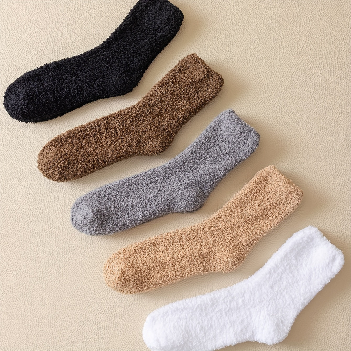 5 Pairs Plus Size Plush Sleeping Winter Warm Mid Calf Socks