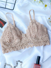 Scallop Trim Lace Bra Wireless Comfort