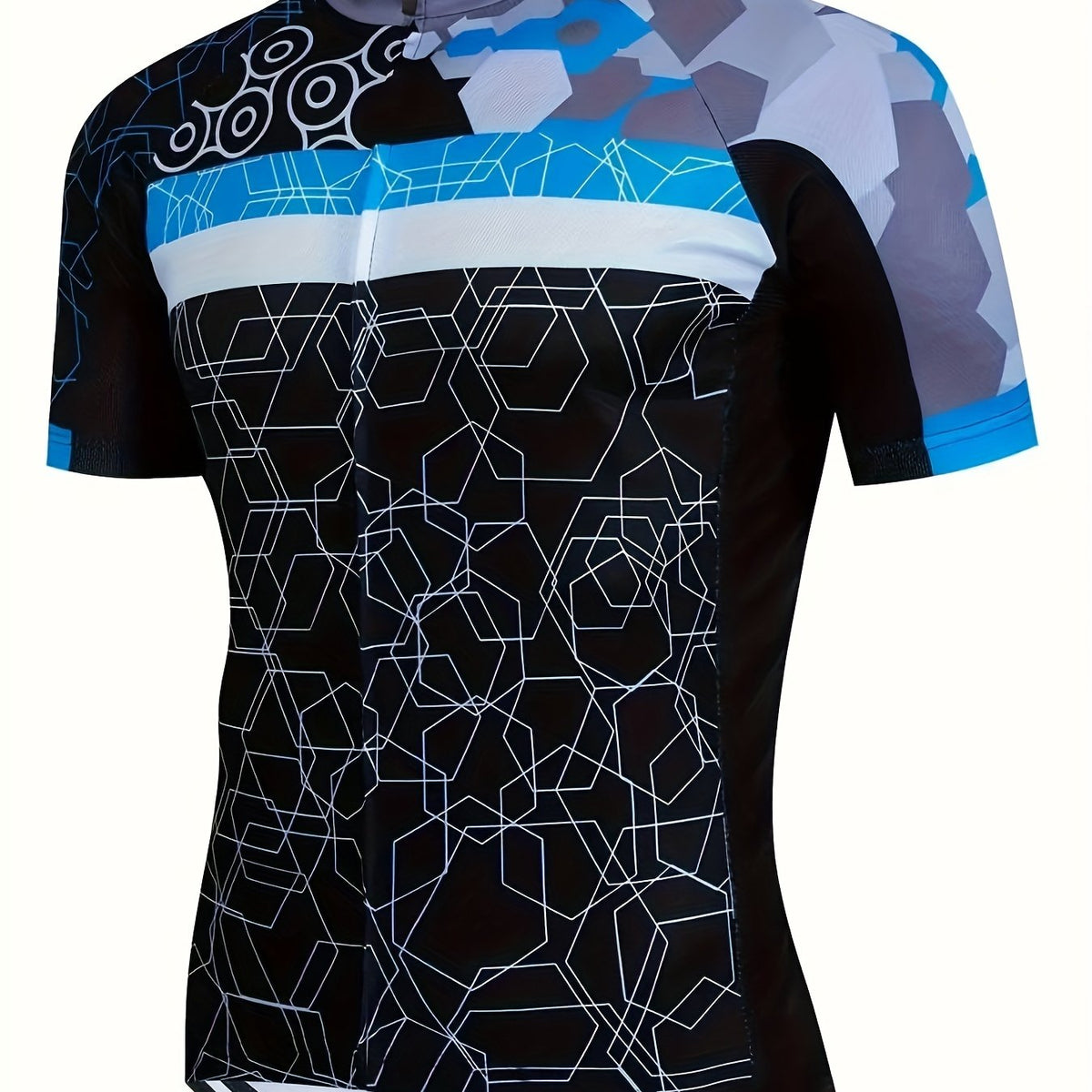 Men's Geometric Graphic Cycling Jersey Quick Dry Breathable Shirt