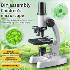 DIY Disassembly Microscope Toy Set for Kids 1200x Magnification