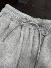  Sporty Pants Women's Plus Solid High Rise Wide Leg Trousers