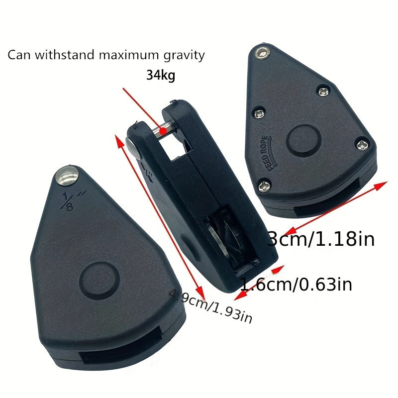 Adjustable Rope Buckle Tent Pulley Adjuster Hooks Camping