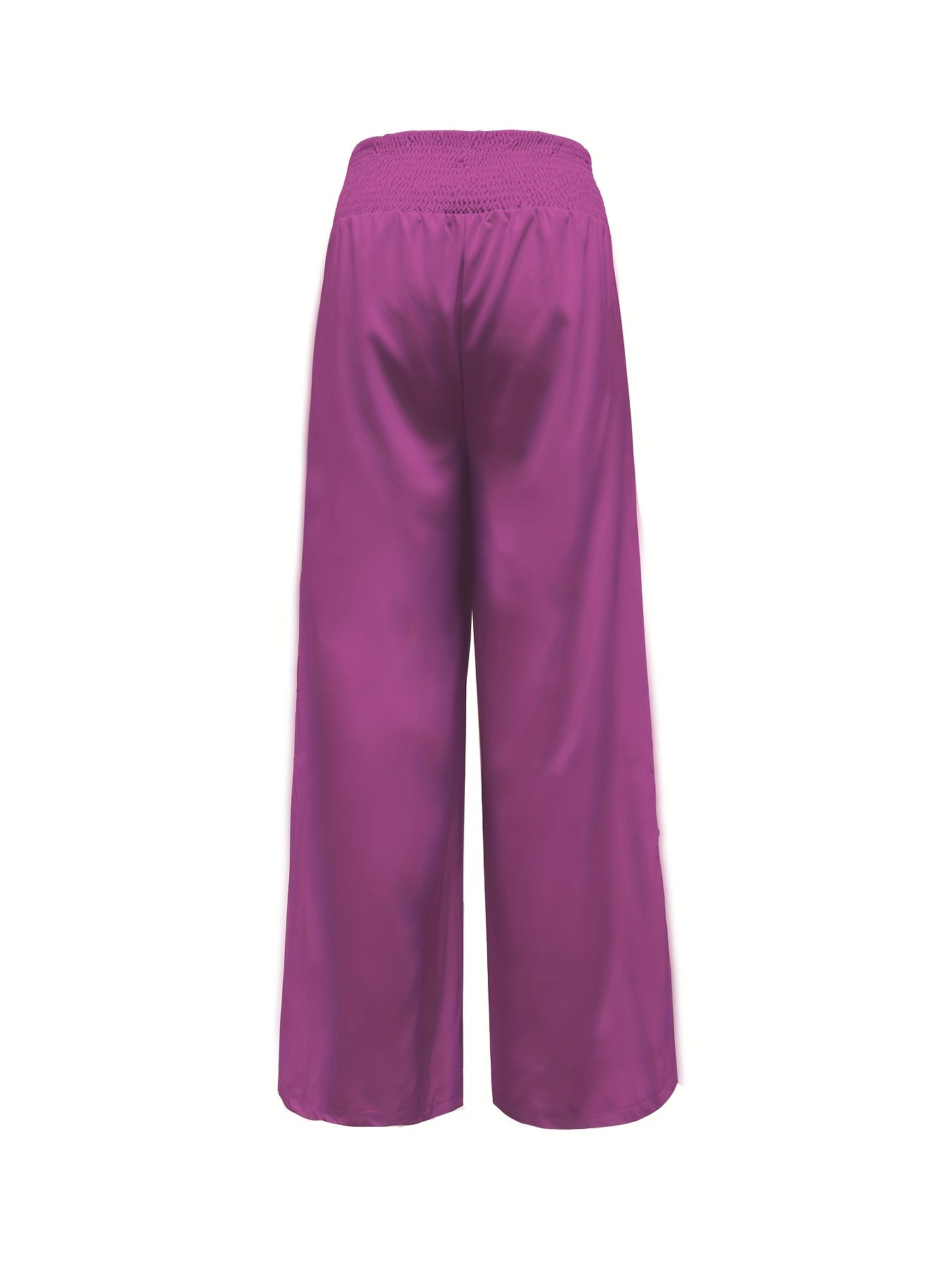  Plaid Print High Rise Wide Leg Trousers With Pockets