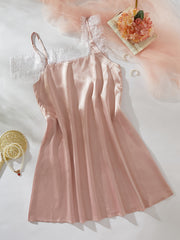 Lace Stitching Split Nightdress Women's Sleepwear
