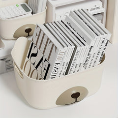 3pcs Office Storage Organizer Plastic Bin Basket