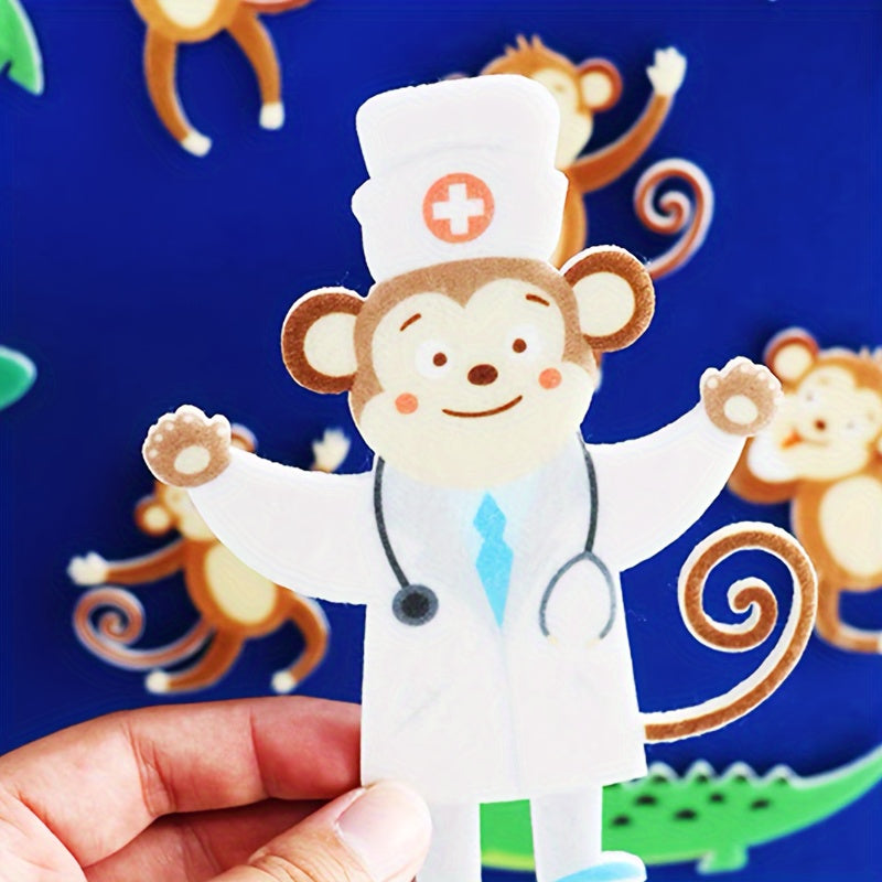 Five Little Monkeys Felt Storybook Colorful Thick Material