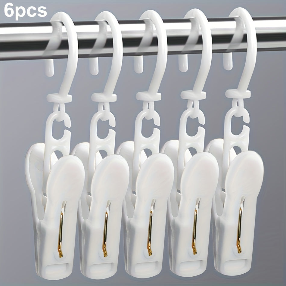 6pcs Windproof Clothes Pegs Drying Clip Travel Towels Hanger Laundry Clip