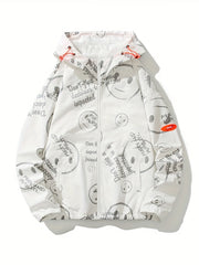 Men's Casual Hooded Windbreaker Jacket for Spring and Fall