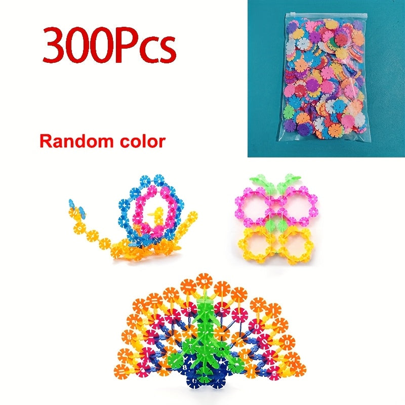 Snowflake Building Blocks Set with Numbers Letters & More