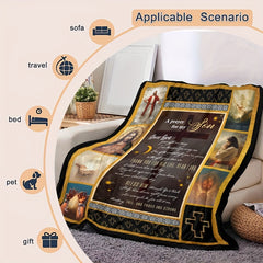 Prayer Flannel Blanket for Son - Blessings Gift