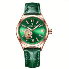 Women's Green Alloy Mechanical Watch