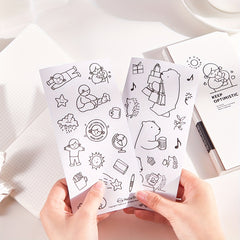 A6 Portable Pocket Weekly Planner Notebook 2 Stickers For 6 Styles