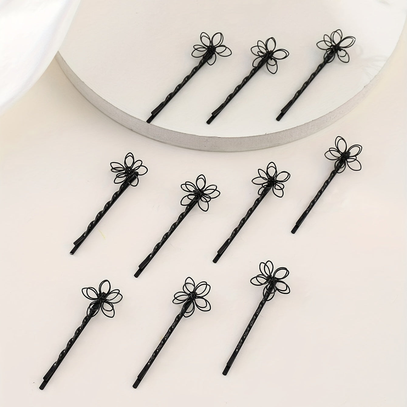 10pcs Flower Hair Clip Bobby Pin Hair Accessories
