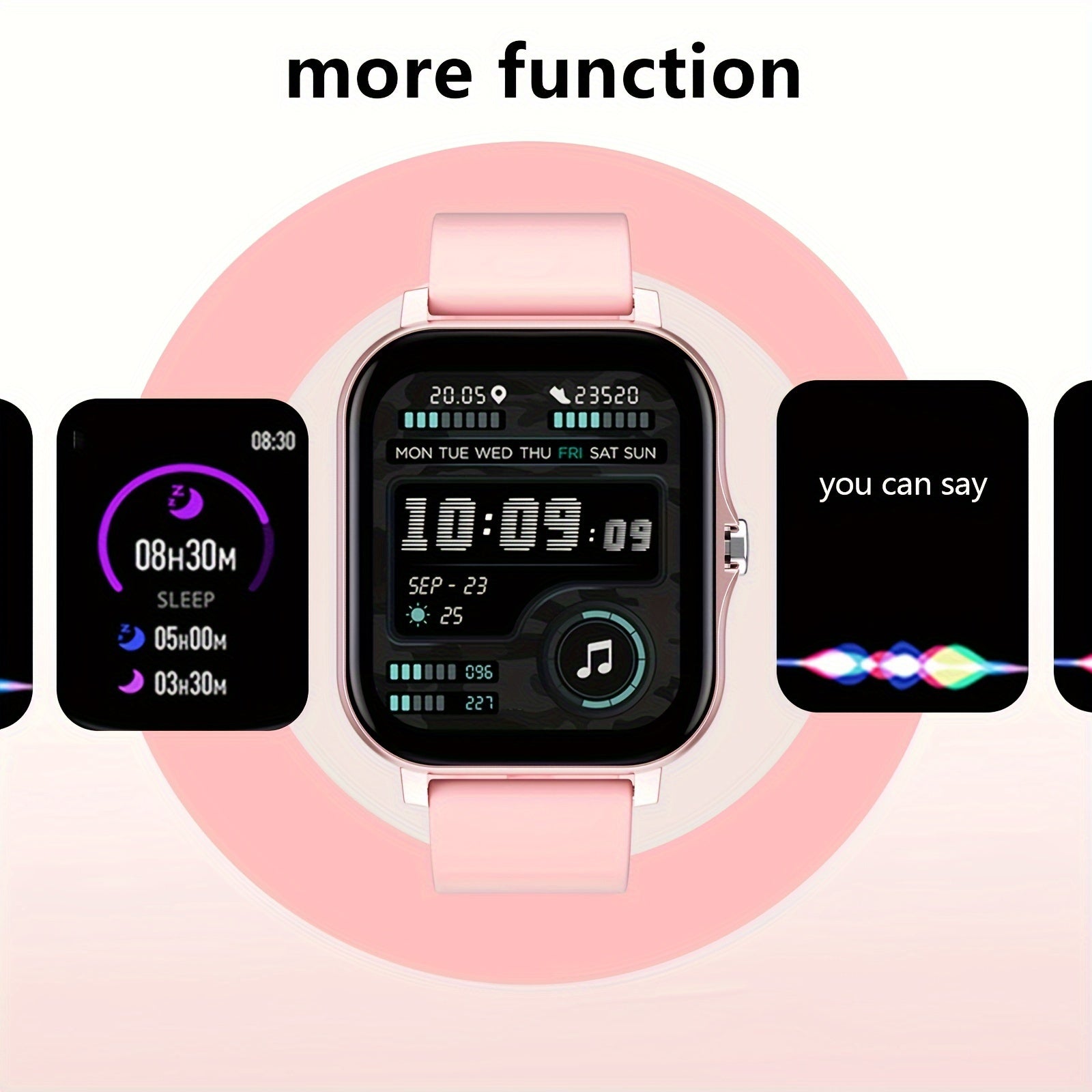 Smart Watch Count Calories Monitor Sleep Connect Android iOS