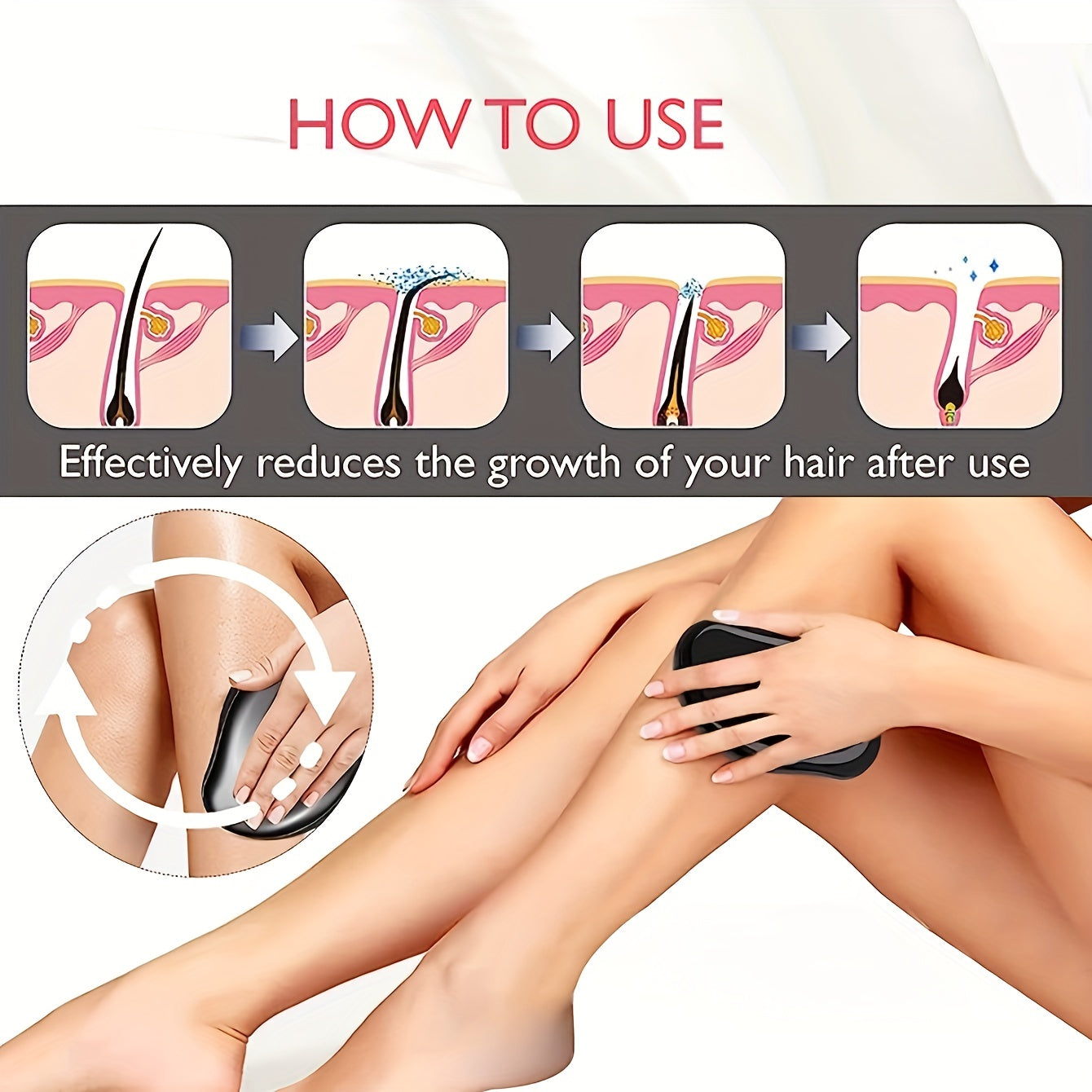 Painless Hair Remover for Adults with Magic Crystals
