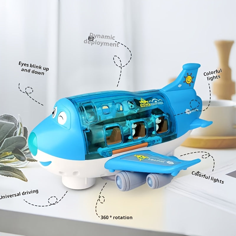 Transforming Airplane Toy with 360 Rotating Pink & Plastic Planes