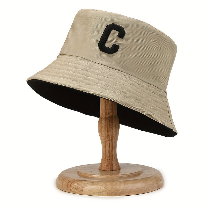 Double Sided Bucket Hat For Men And Women Solid Light Board Sun Hat Couple