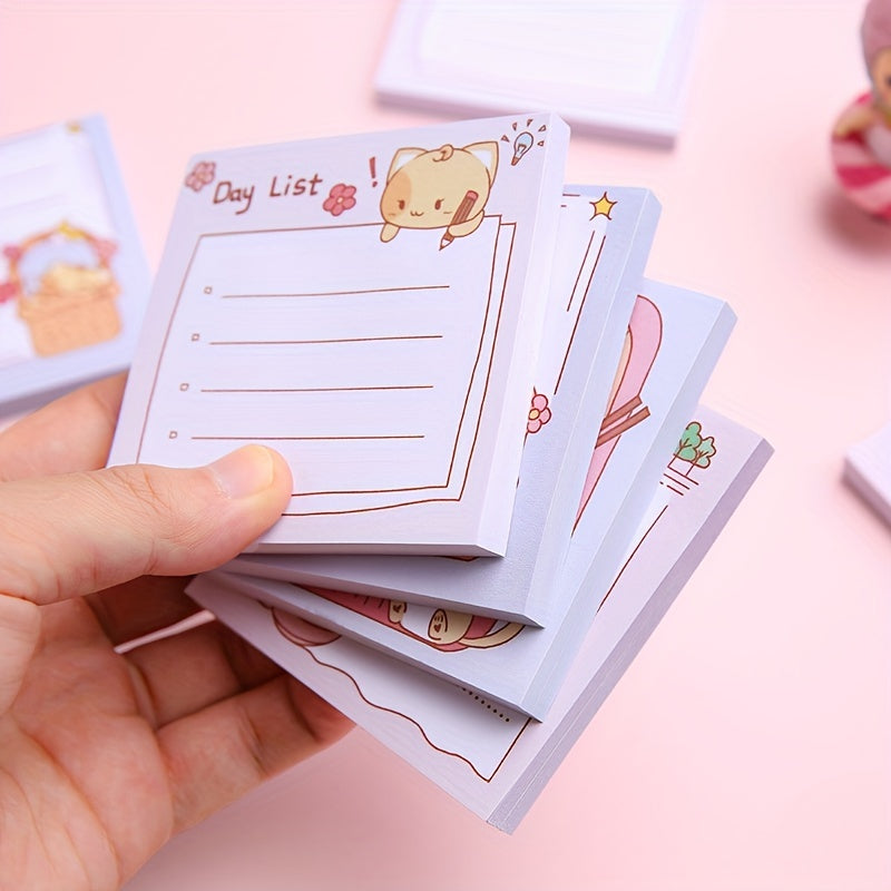 Cat Style Sticky Notes for Students - 80 Pieces