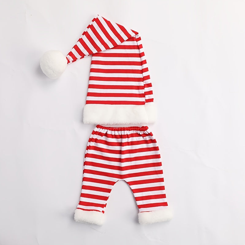Newborn Christmas Photography Costume Baby Clothes Hat Photo Studio