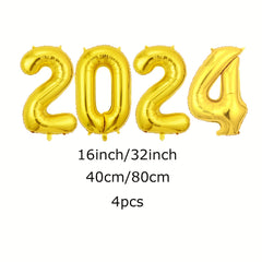 4pcs 40 81 Number Foil Balloons Christmas Year Party Decorations Navidad