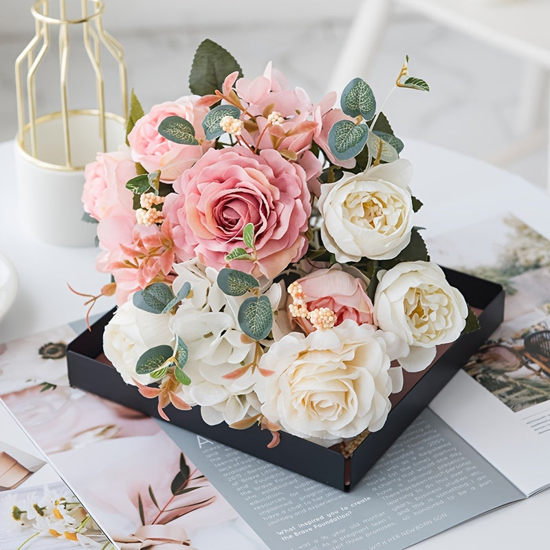 1pc Silk Rose Bouquet Artificial Flowers Home Decor