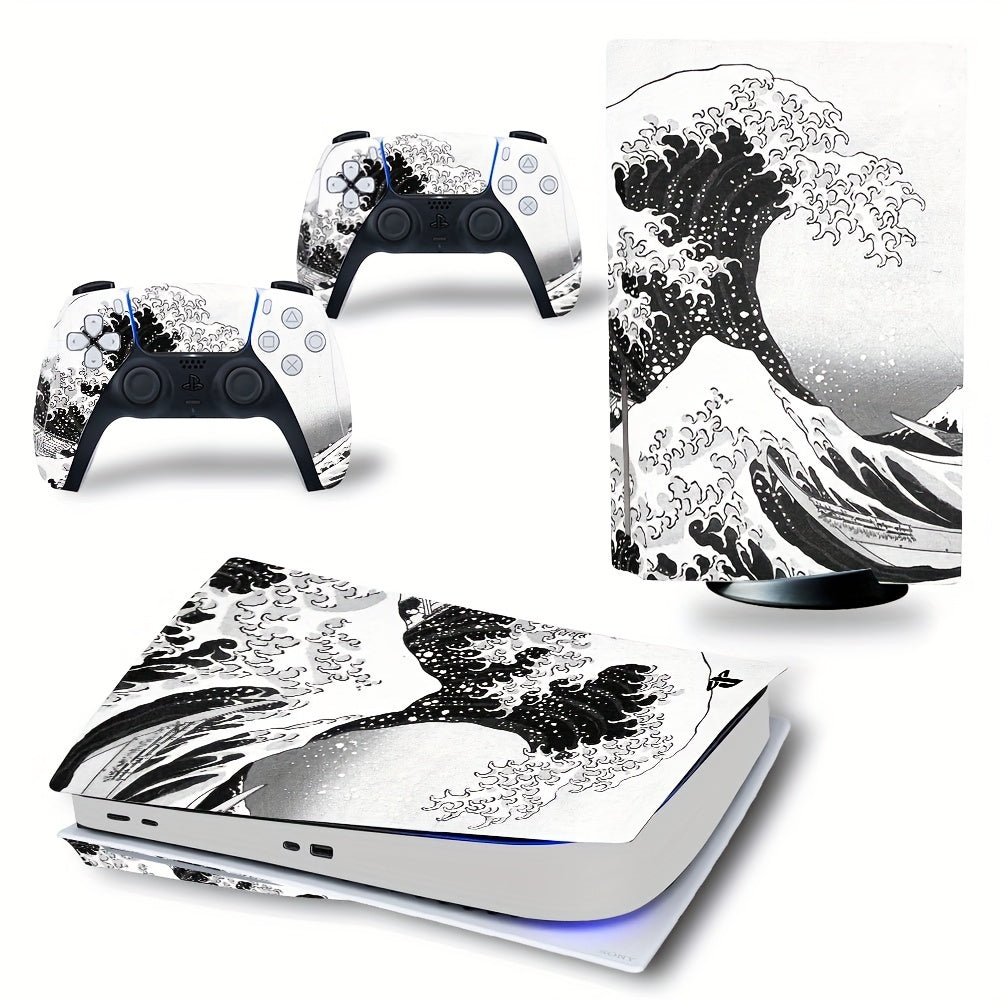 Console Controller Vinyl Sticker Film Skin Anti-scratch Sea Wave Sticker