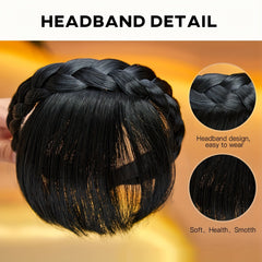 Realistic Synthetic Hair Bangs Headband - Instantly Transform Your Look