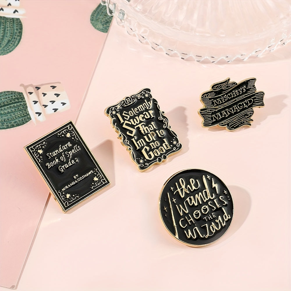 10pcs Cartoon Brooches Newspaper Book Brooch