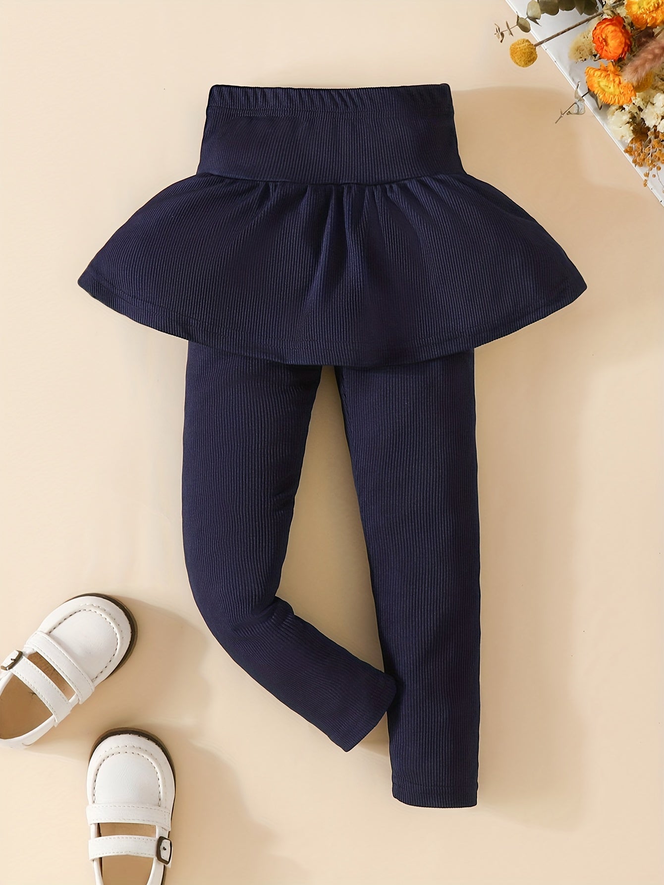 Girls' Ruffle Skort Leggings for Fall/Spring