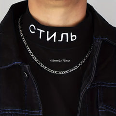 Stainless Steel Cuban Chain Necklace for Men and Women
