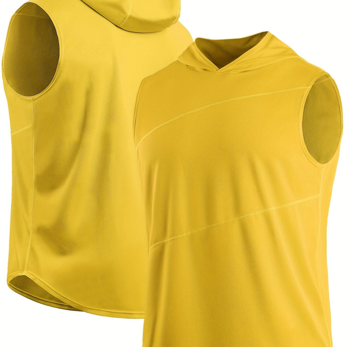Men's Quick Drying Sleeveless Hooded Vest for Fitness Training