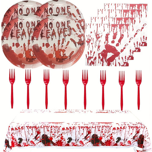 Halloween Party Supplies Serves 20 Pumpkin Plates & Napkins Set