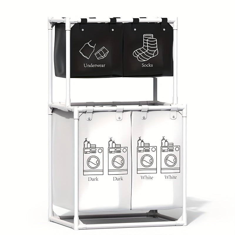 Double Layer Laundry Basket Dirty Clothes Hamper