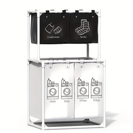 Double Layer Laundry Basket Dirty Clothes Hamper