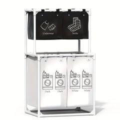 Double Layer Laundry Basket Dirty Clothes Hamper