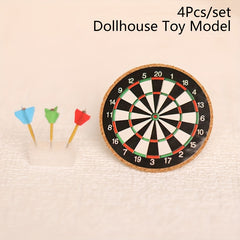 Baotree Dollhouse Mini flying disc Set Ornament