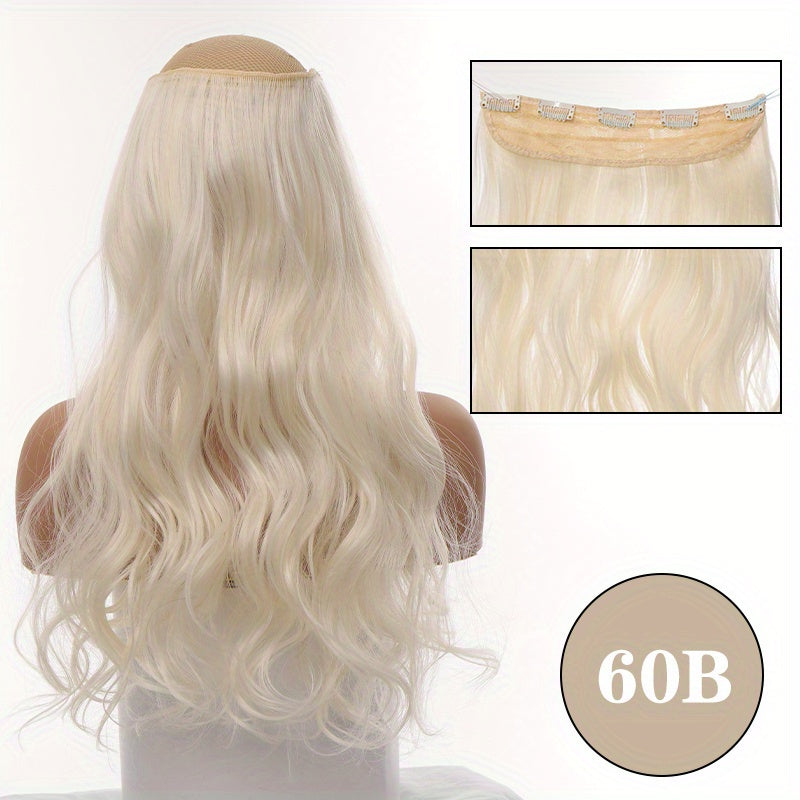 Long Curly Clip-In Hair Extension Seamless Double Weft 5 Clips