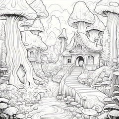 Psychedelic Forest Coloring Book Deluxe Edition 22 Pages 20x20cm