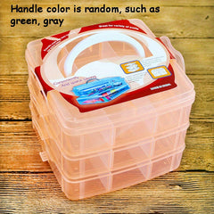 Detachable Jewelry Storage Box Three Layer Transparent Cosmetics Storage Box