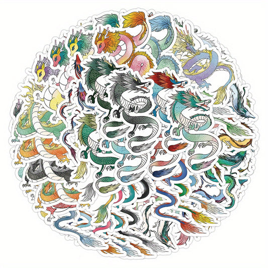 60pcs Dragon Anime Graffiti Stickers DIY Materials