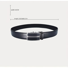 Men's Leather Belt Automatic Buckle Business Suit Waist Strap
