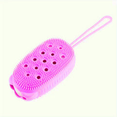 Soft Silicone Bath Brush Double Sided Body Scrubber