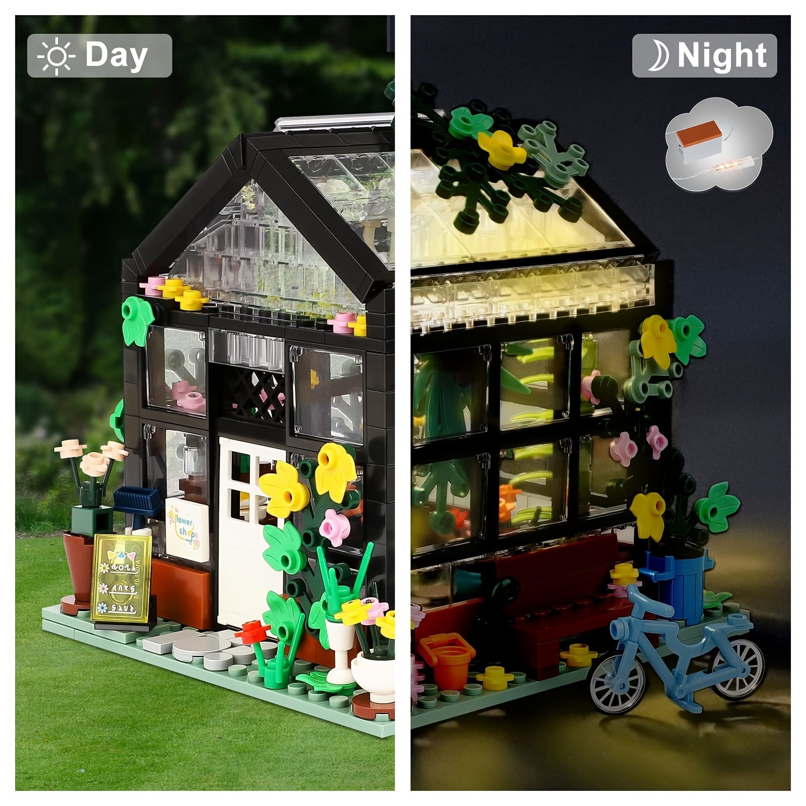 Flower Friends House Building Set - Elegant and Warm Environment - 579pcs
