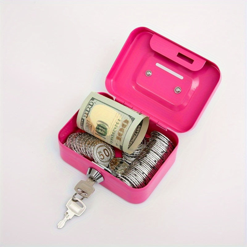 Key Lock Secure Piggy Bank for Coins and Bills Durable Construction