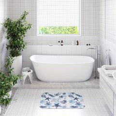 Stylish Non Slip Bathroom Mat Starfish Print Absorbent Anti Skid Floor Pad