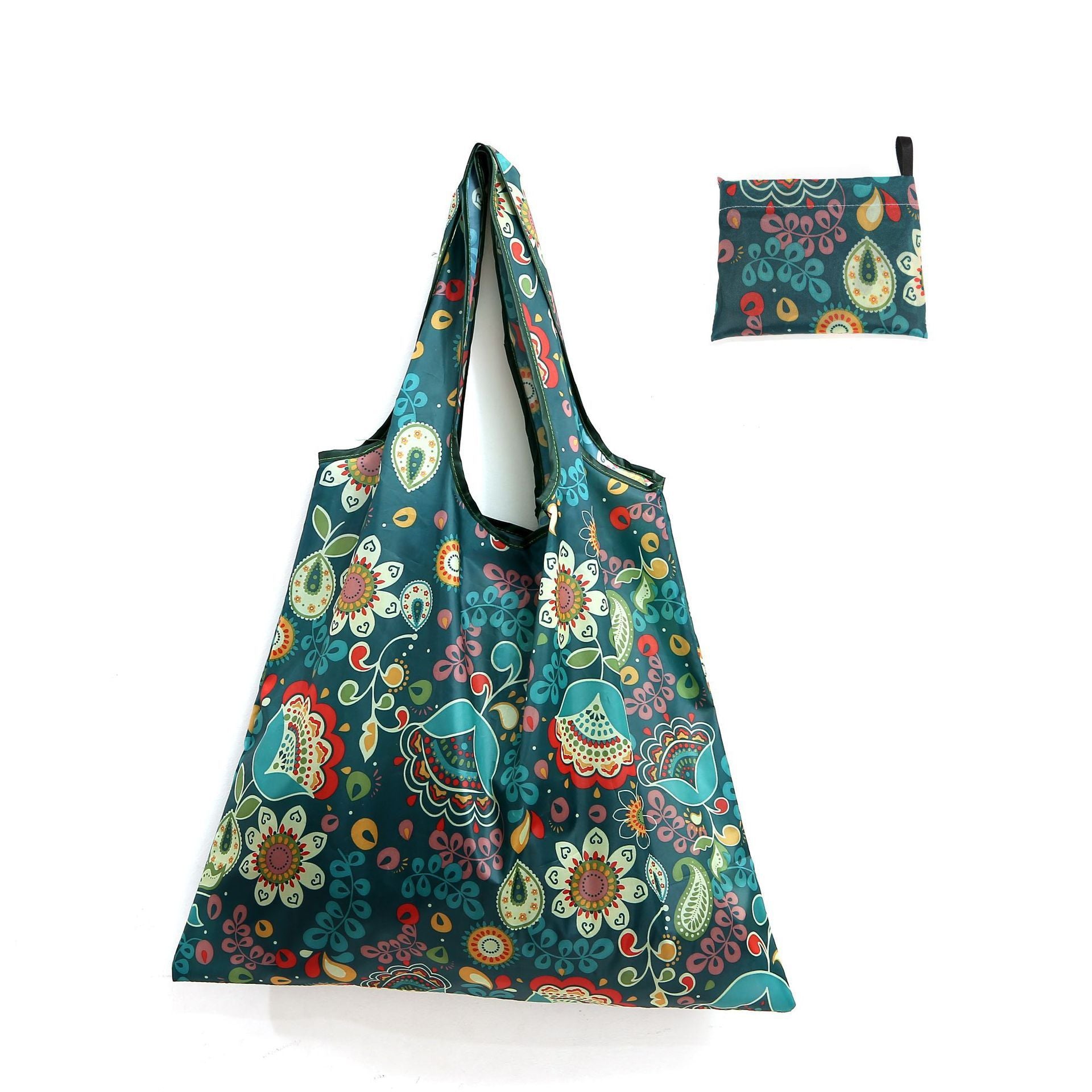 Reusable Grocery Bags With Handles Foldable Washable Shopping Tote Bag