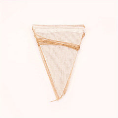 12pcs Burlap Lace Triangle Flag Wedding Party Decor